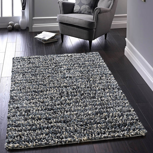 Origins Rocks Shaggy Grey Rug