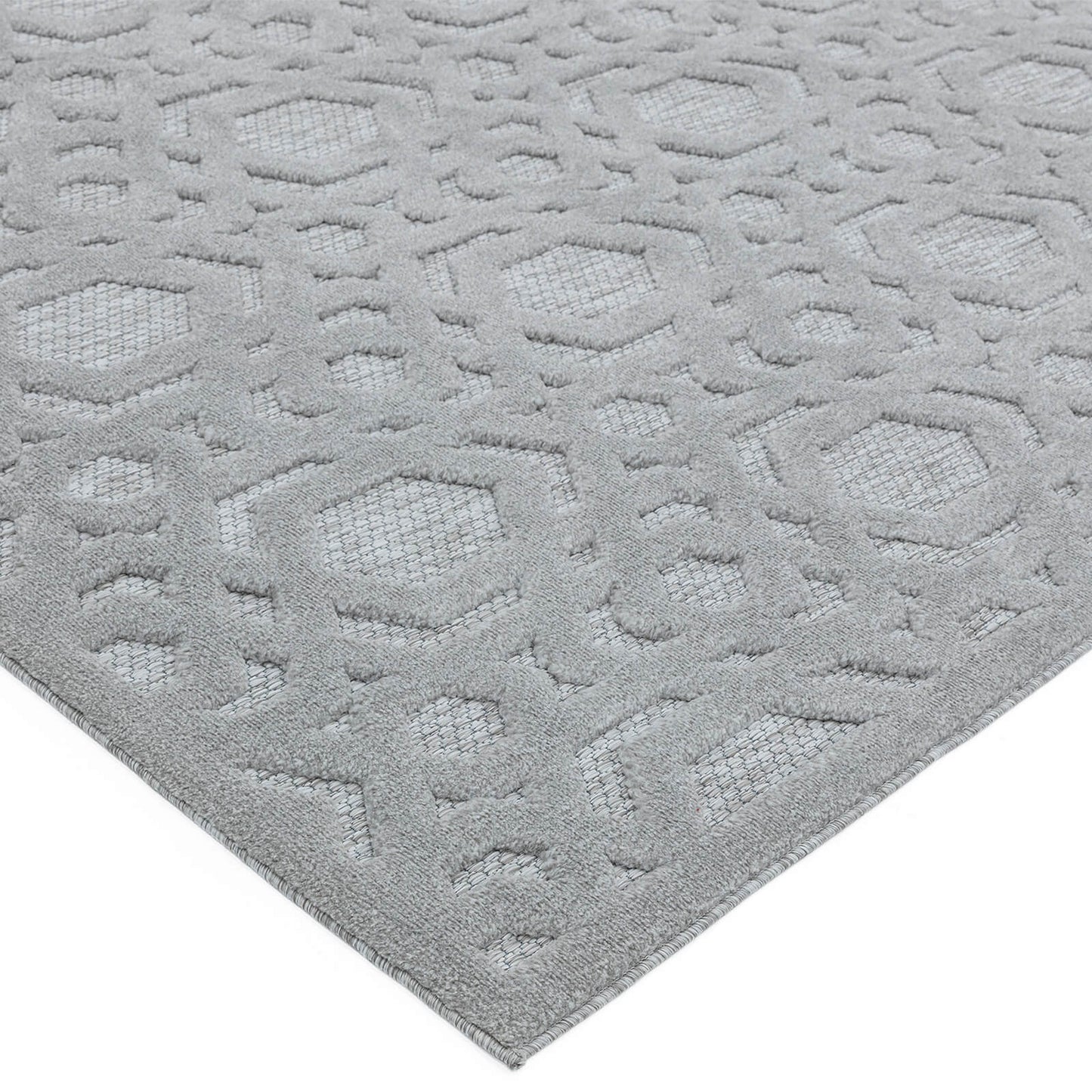 Asiatic Salta SA03 Geometric Silver Rug