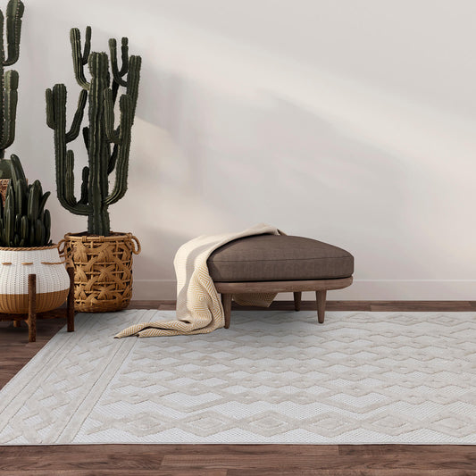 Asiatic Salta SA05 Links White Rug