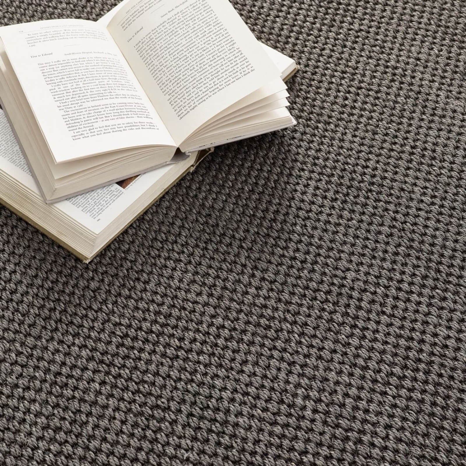 Origins Sisal Rug Dark Grey with Grey Border Rug