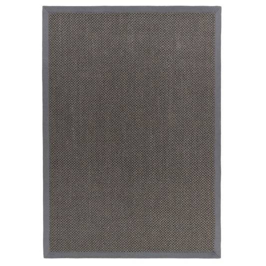 Origins Sisal Rug Dark Grey with Grey Border Rug