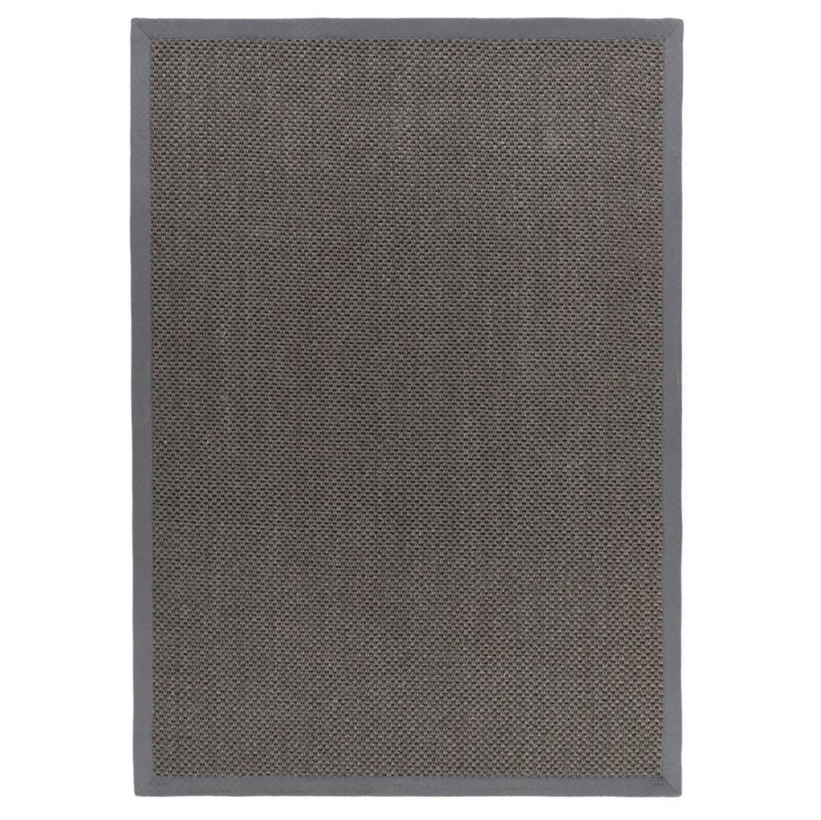 Origins Sisal Runner Dark Grey with Grey Border Runner Rug