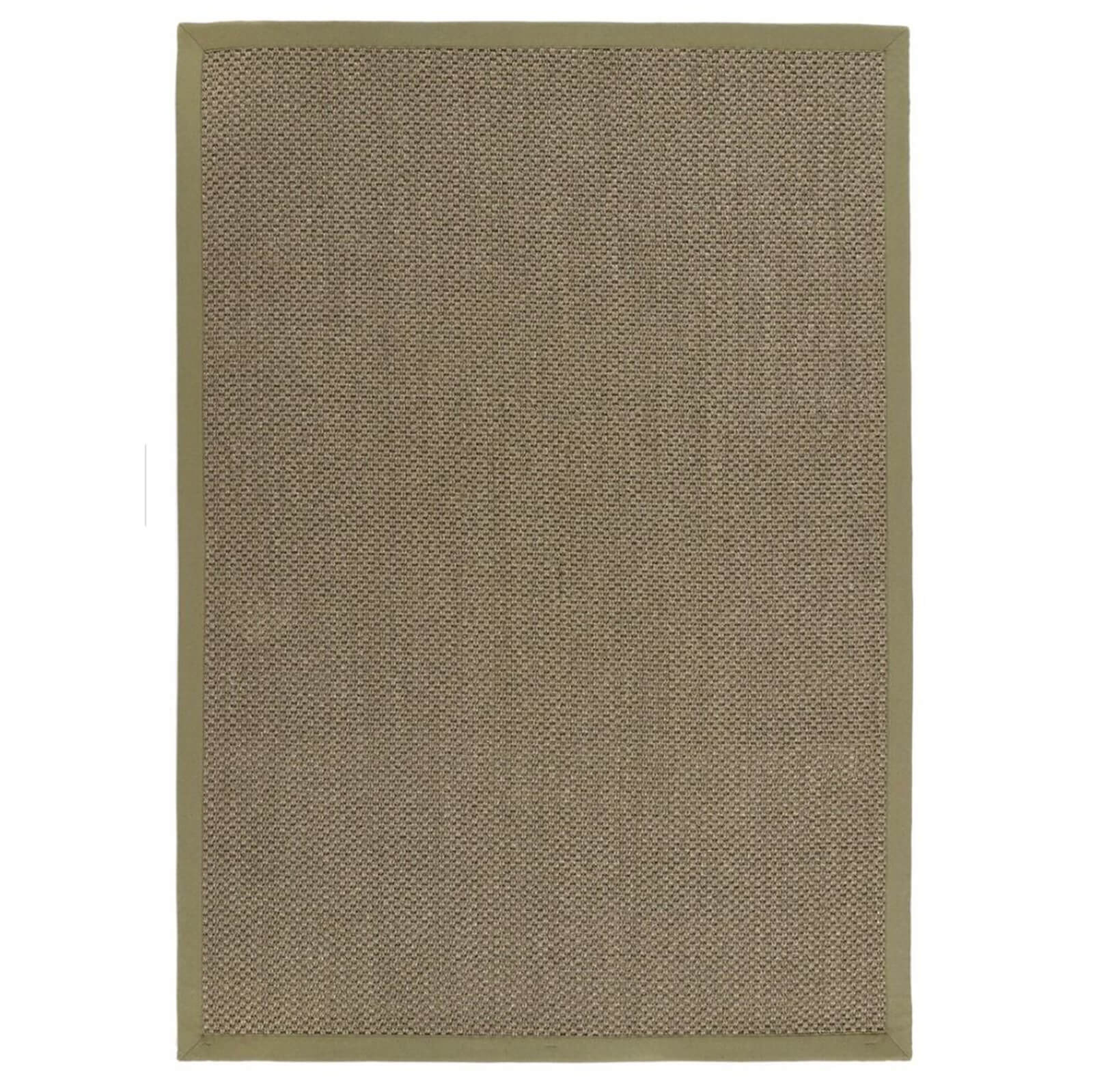 Origins Sisal Runner Sage Green with Sage Green Border Runner Rug