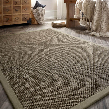 Origins Sisal Rug Sage Green with Sage Green Border Rug