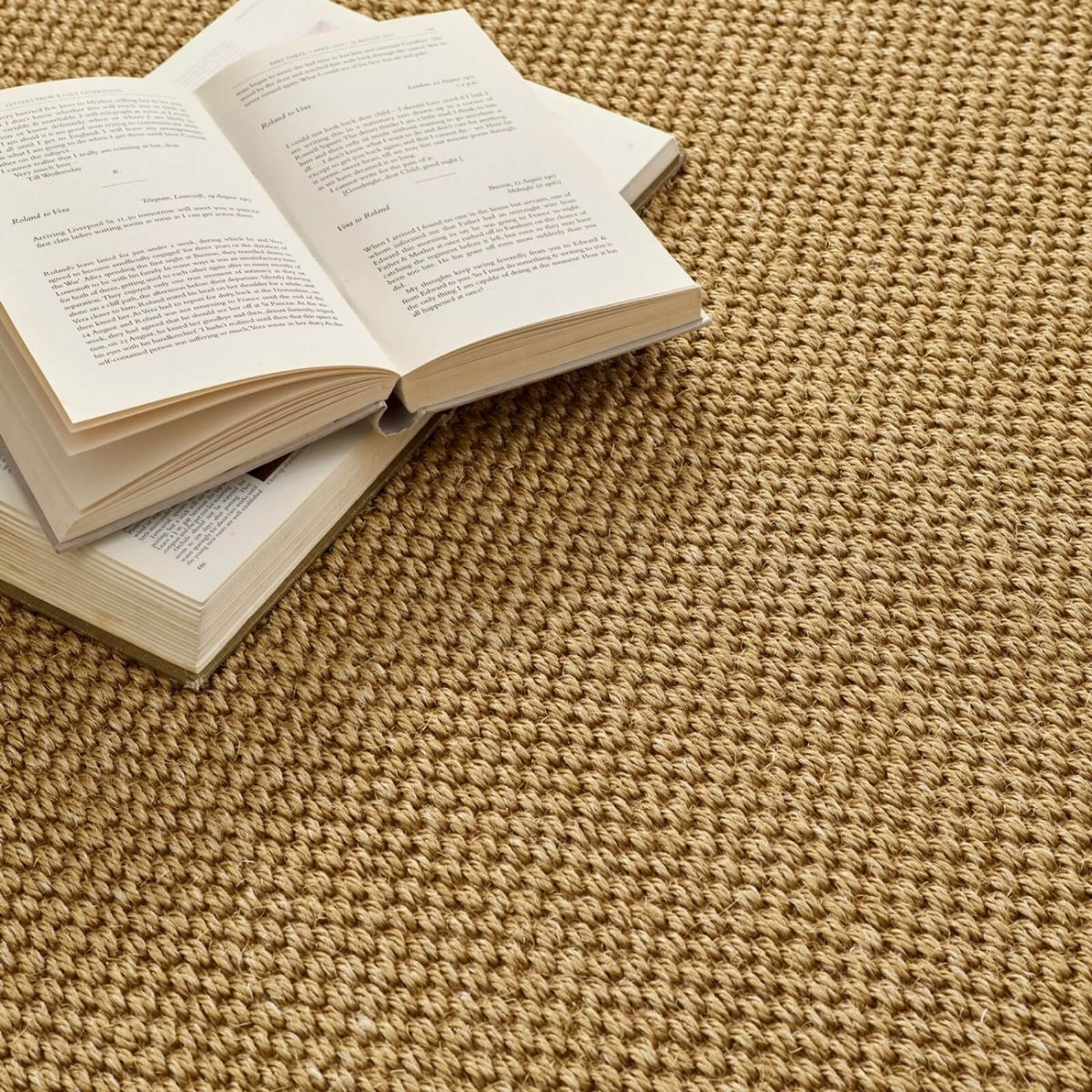 Origins Sisal Rug Warm Natural with Dark Brown Border Rug