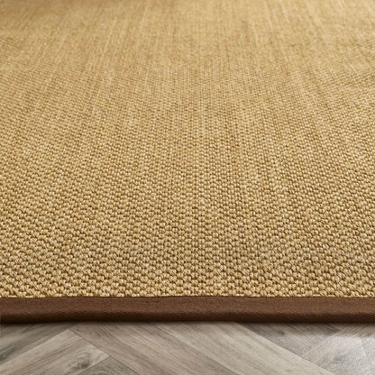 Origins Sisal Runner Warm Natural with Dark Brown Border Rug