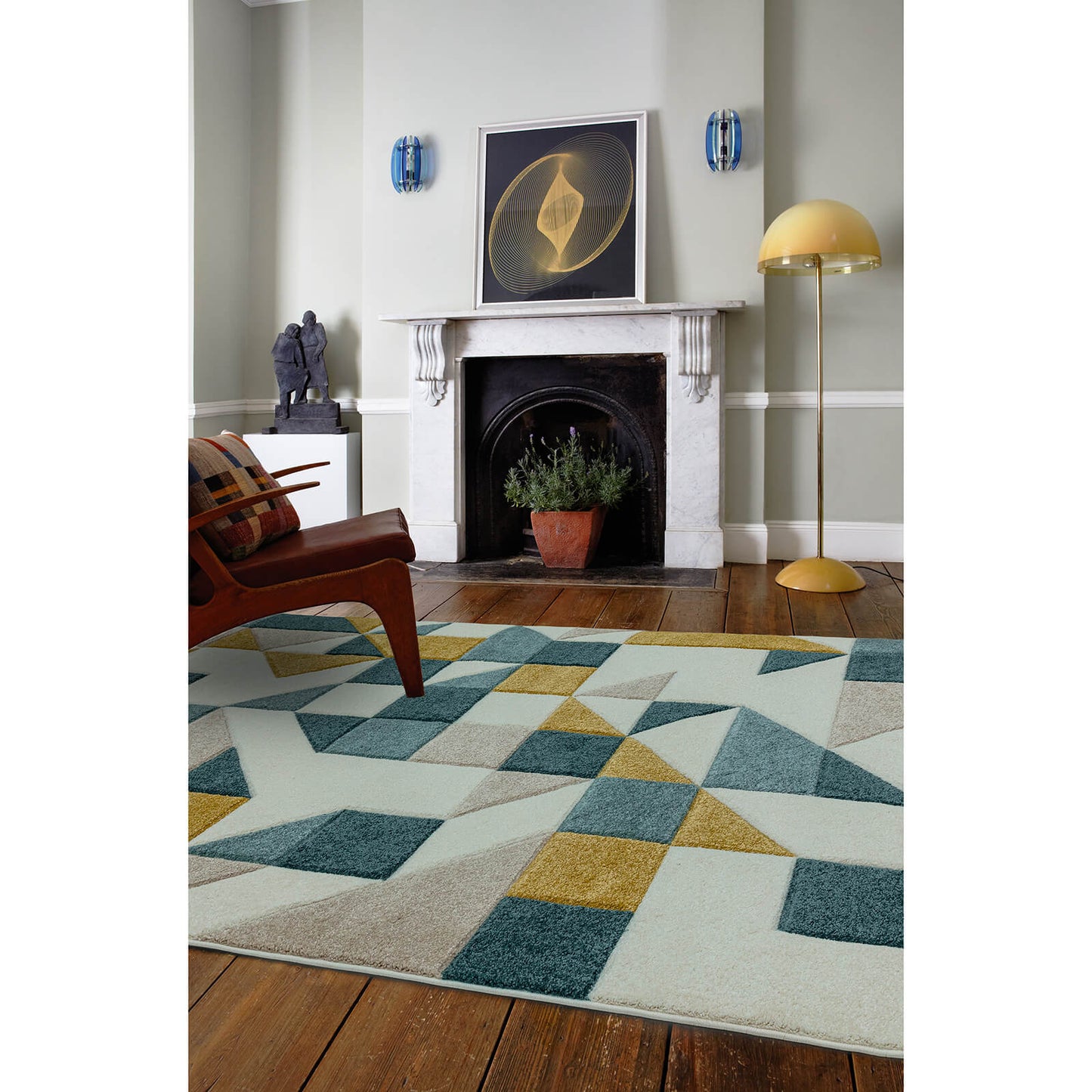 Asiatic Sketch SK03 Shapes Green Rug