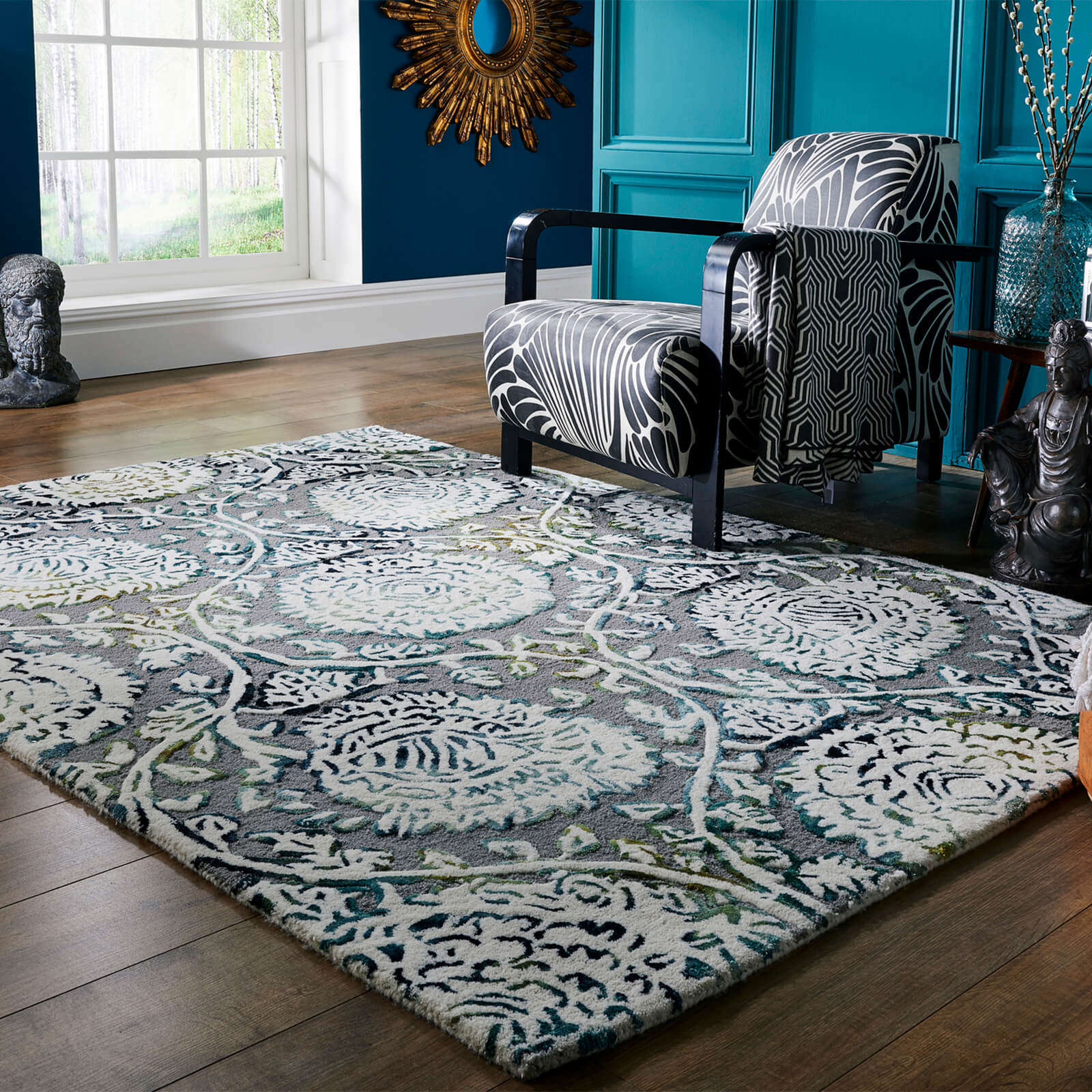 Soho Grey and Silver Modern Rugs – Home Linen Store