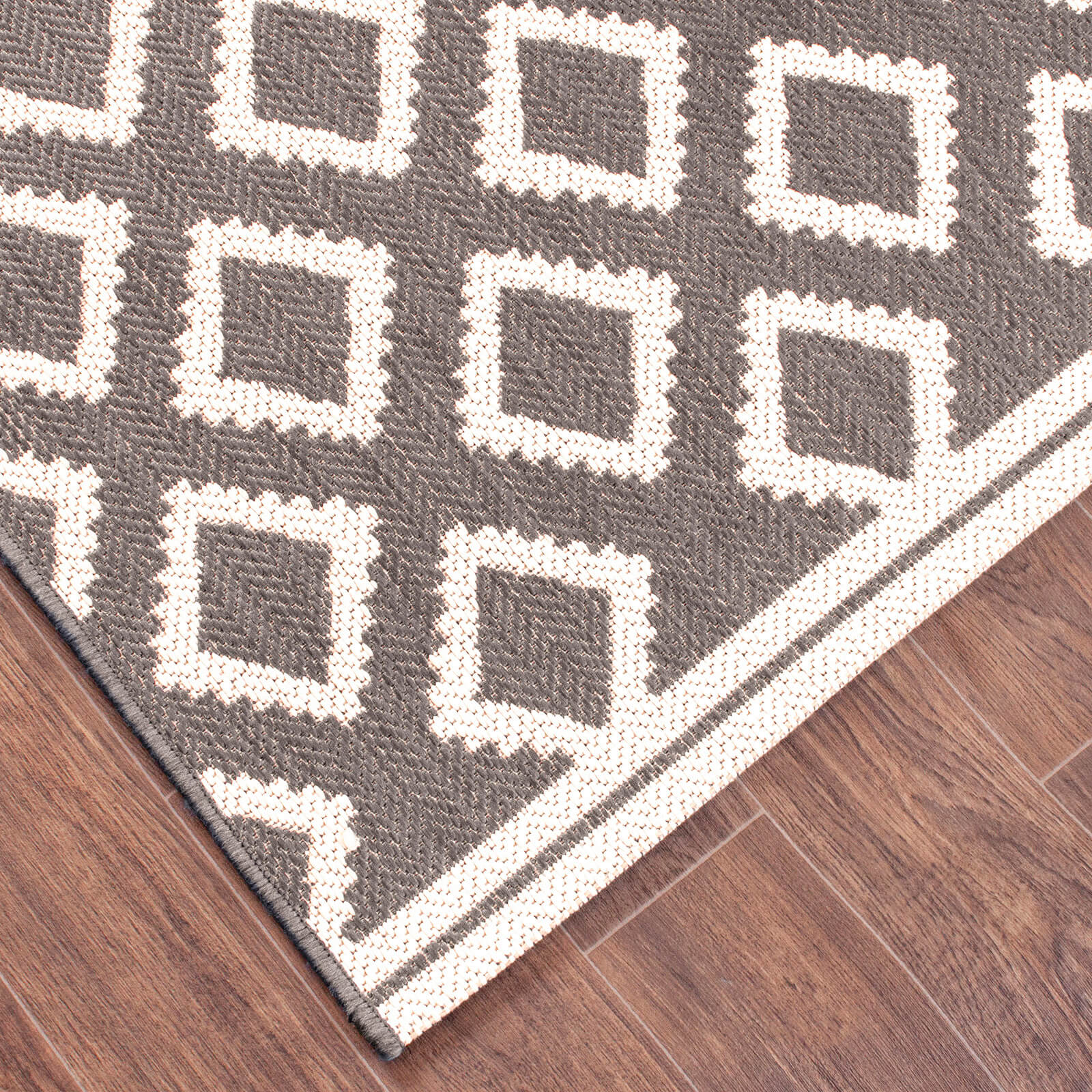 Rug Style Terrace Diamond Grey Rug