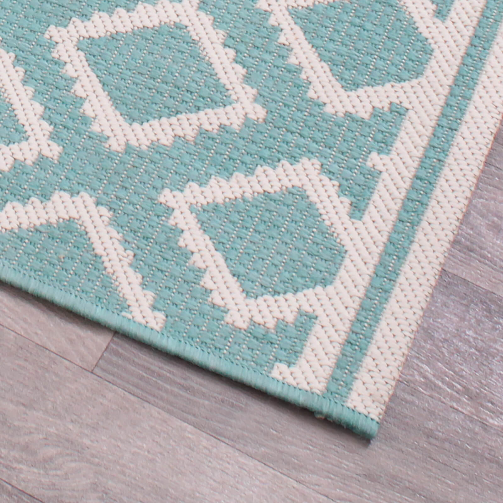 Rug Style Terrace Diamond Teal Rug