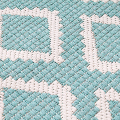 Rug Style Terrace Diamond Teal Rug