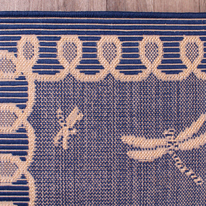 Rug Style Terrace Dragonfly Blue Rug