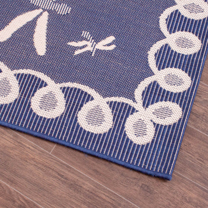 Rug Style Terrace Dragonfly Blue Rug