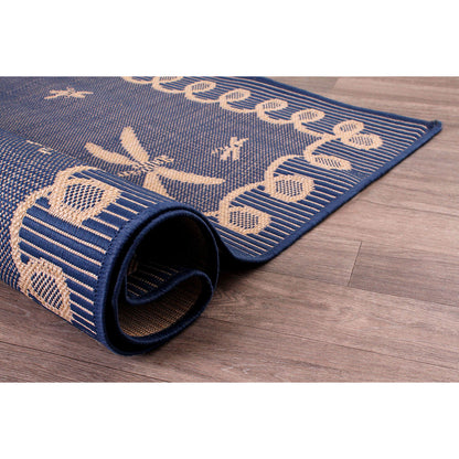 Rug Style Terrace Dragonfly Blue Rug