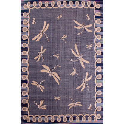 Rug Style Terrace Dragonfly Blue Rug