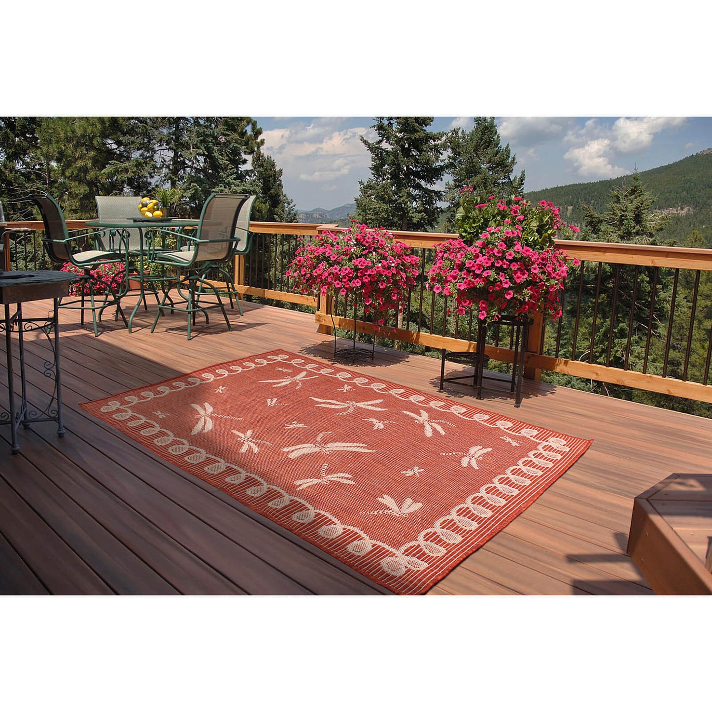 Rug Style Terrace Dragonfly Terracotta Rug