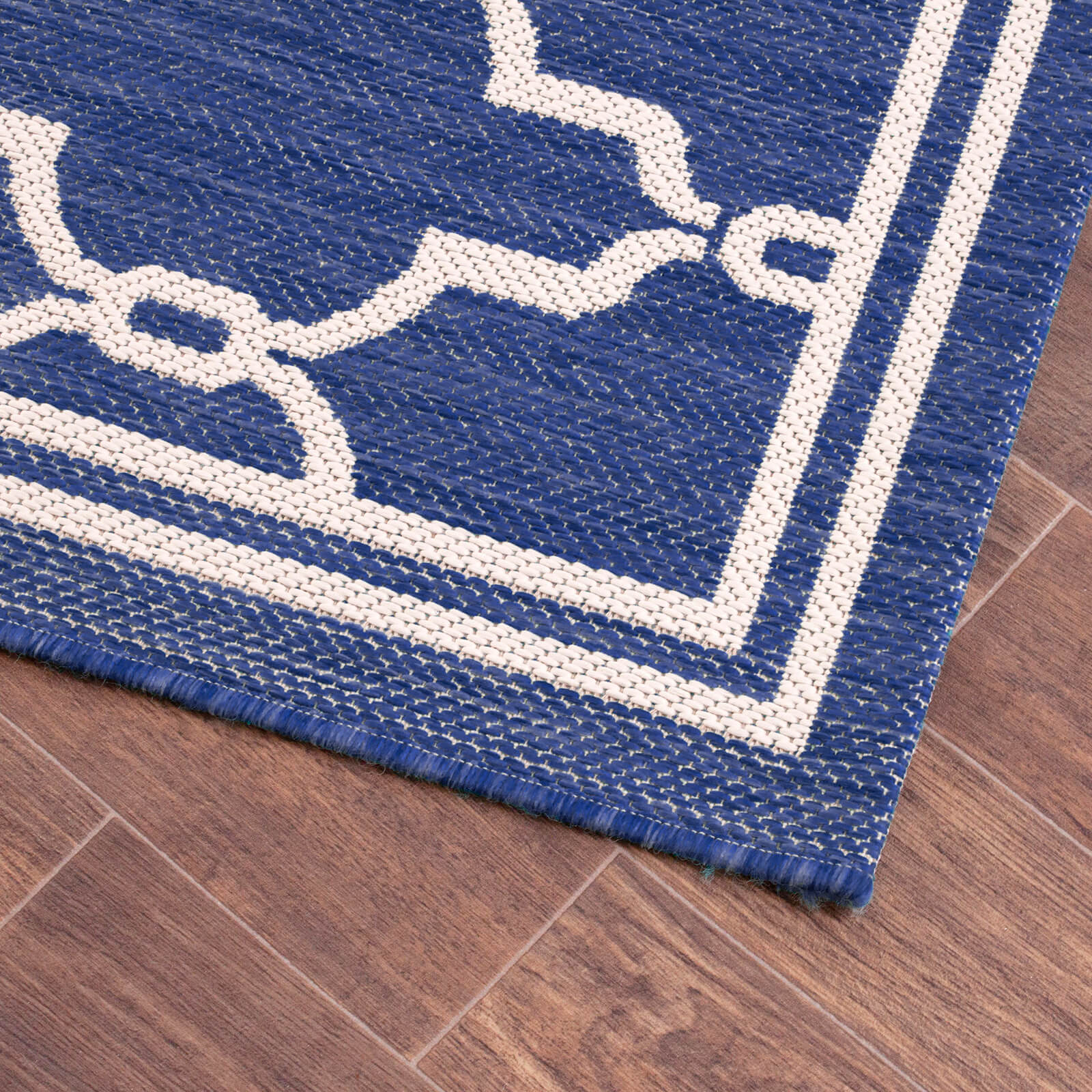 Rug Style Terrace Spanish Tile Blue Rug