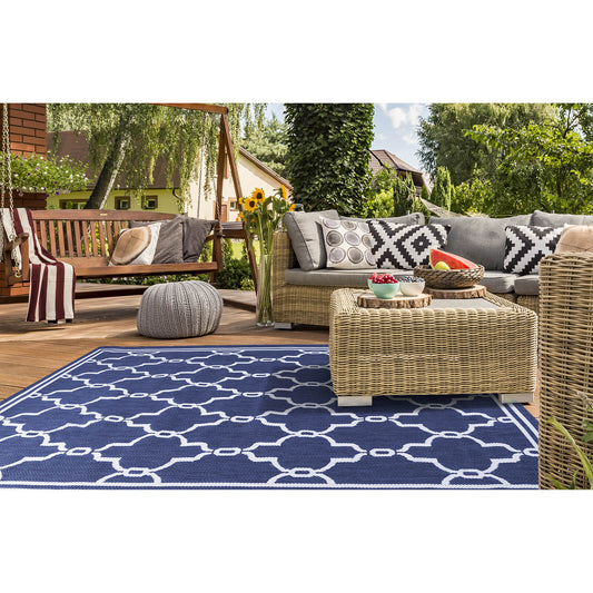 Rug Style Terrace Spanish Tile Blue Rug