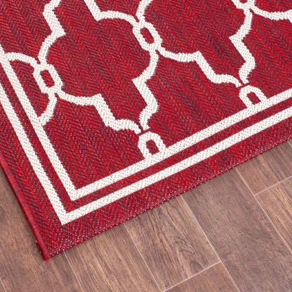 Rug Style Terrace Spanish Tile Bordeaux Rug