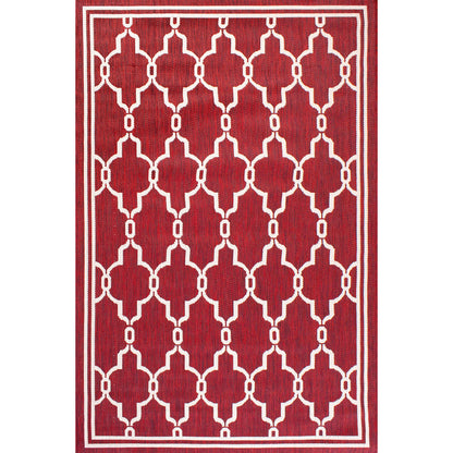 Rug Style Terrace Spanish Tile Bordeaux Rug