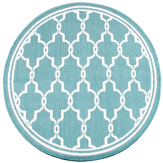 Rug Style Terrace Spanish Tile Teal Rug