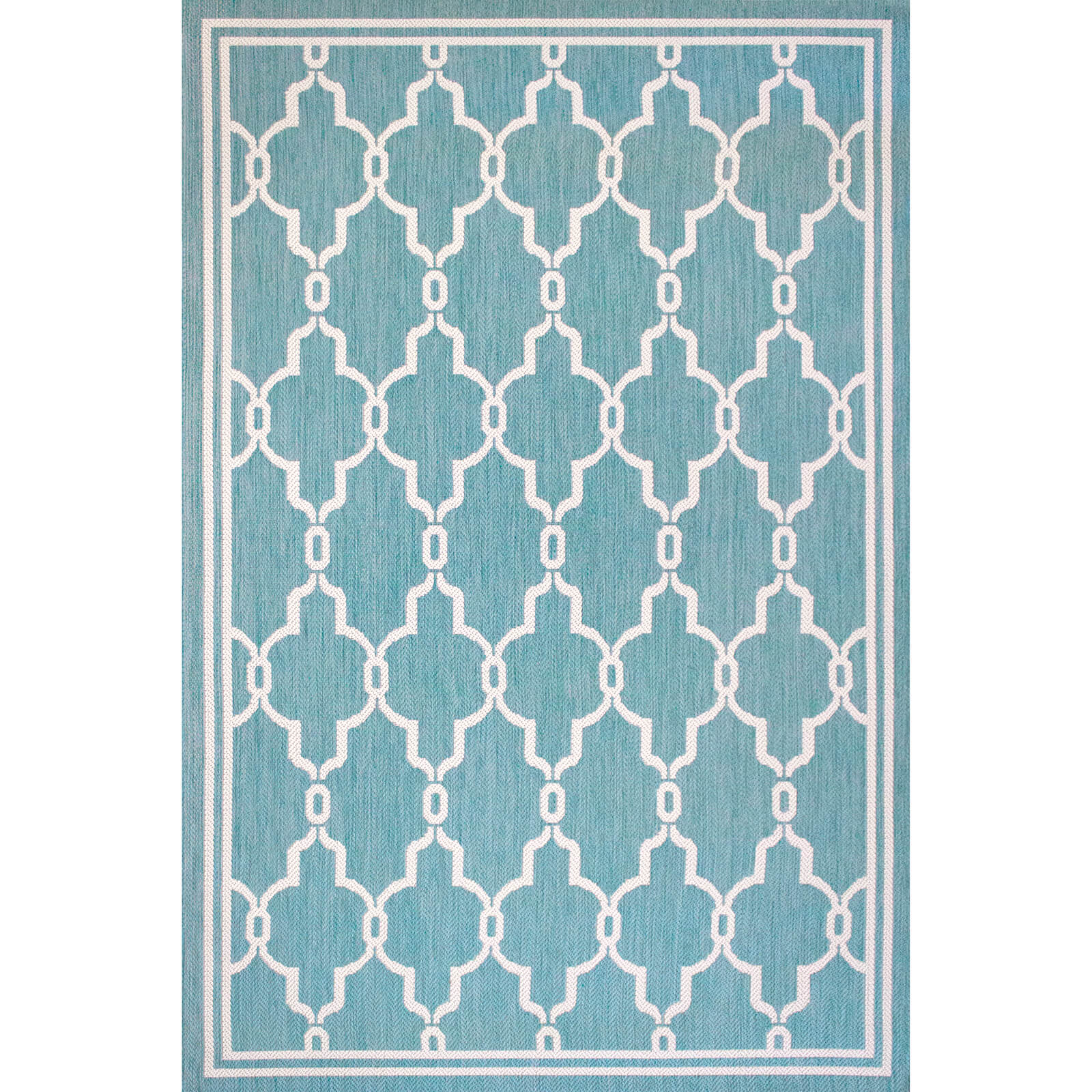 Rug Style Terrace Spanish Tile Teal Rug