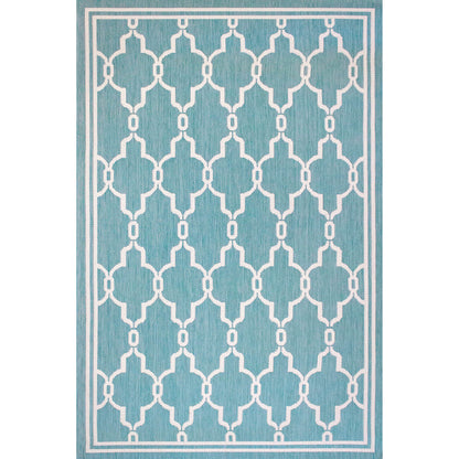 Rug Style Terrace Spanish Tile Teal Rug