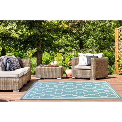 Rug Style Terrace Spanish Tile Teal Rug