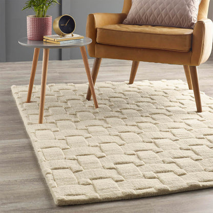 Origins Basketweave 3D Ivory Rug