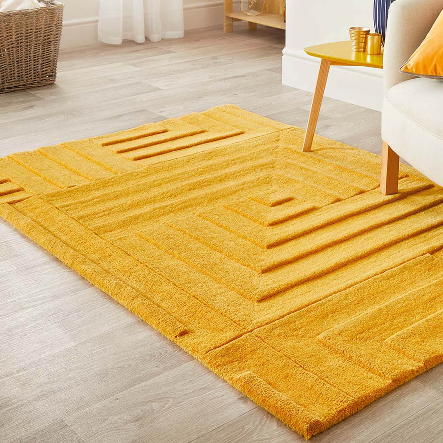Linear Yellow Rugs