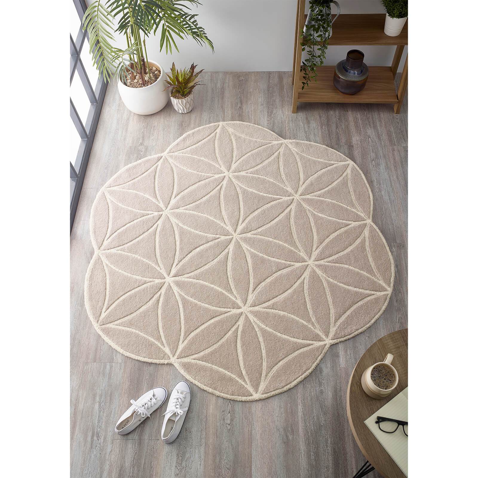 Origins Bloom Grey Circle Rug