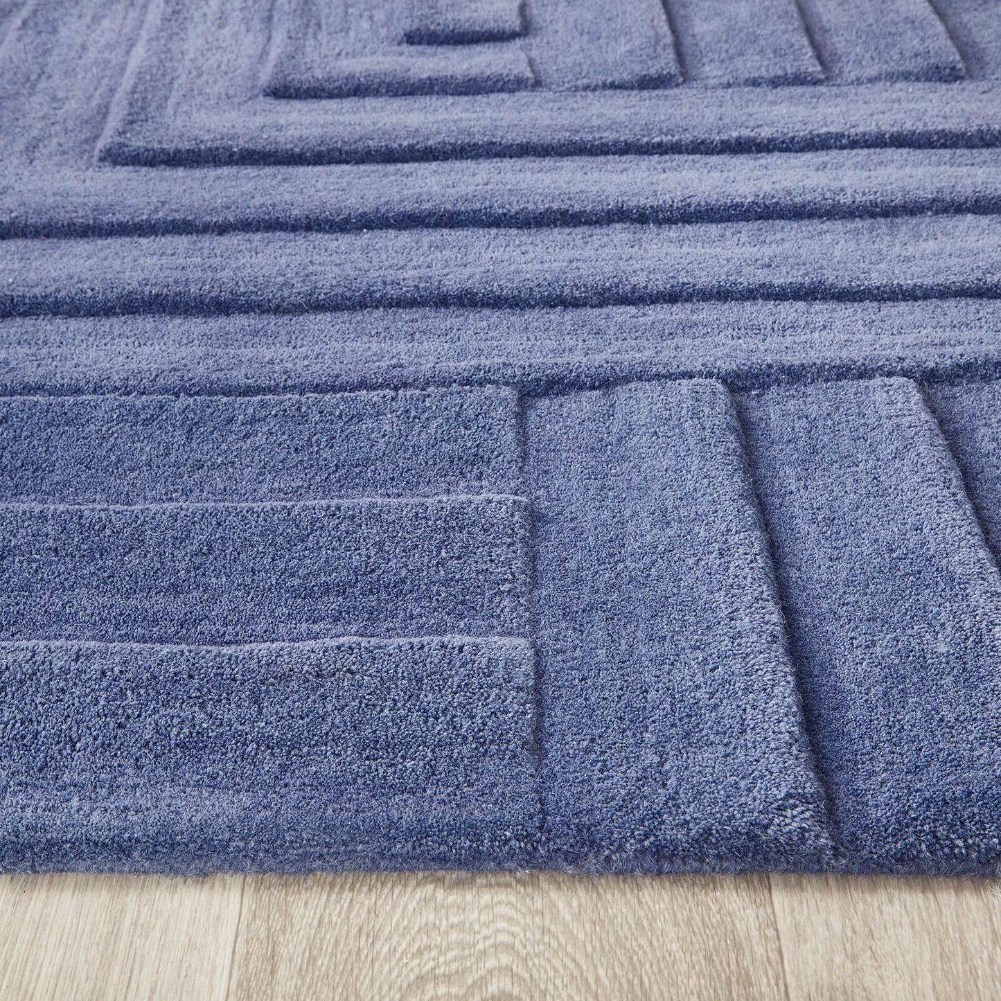 Maze Blue Modern Rugs