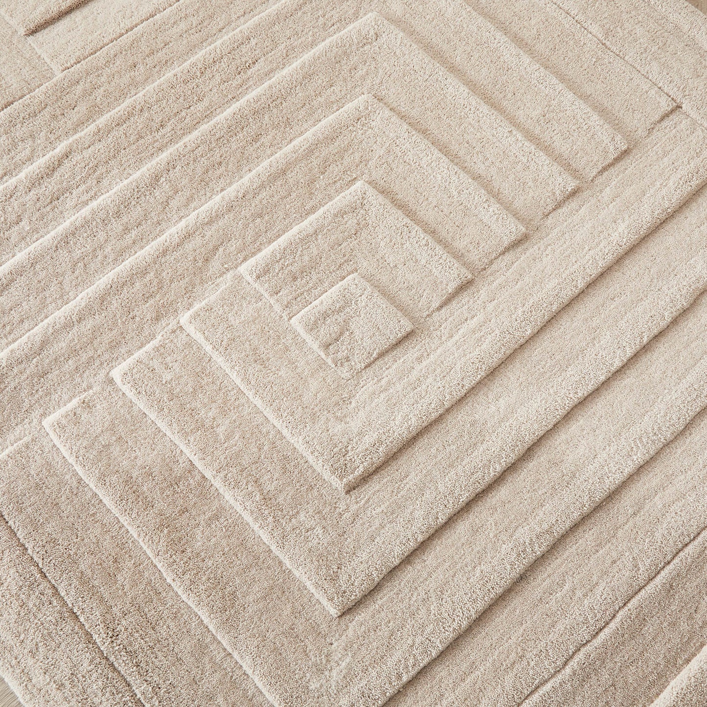 Maze Pumice Stone Beige and Brown Modern Rugs