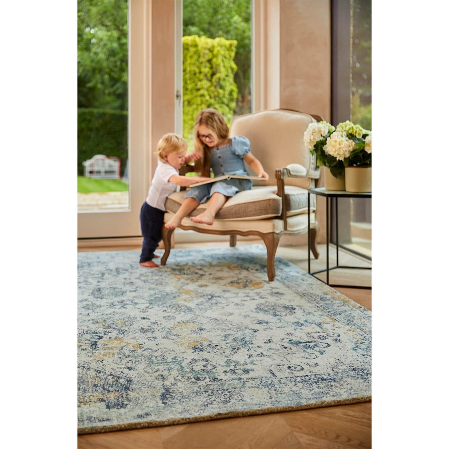 Origins Vogue Blue / Ochre Rug