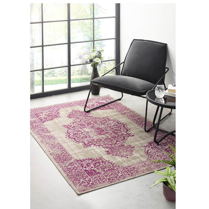 Origins Saville Grey / Raspberry Rug