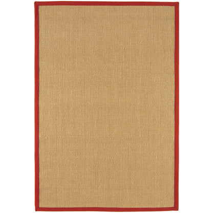 Asiatic Sisal Linen / Red Rug