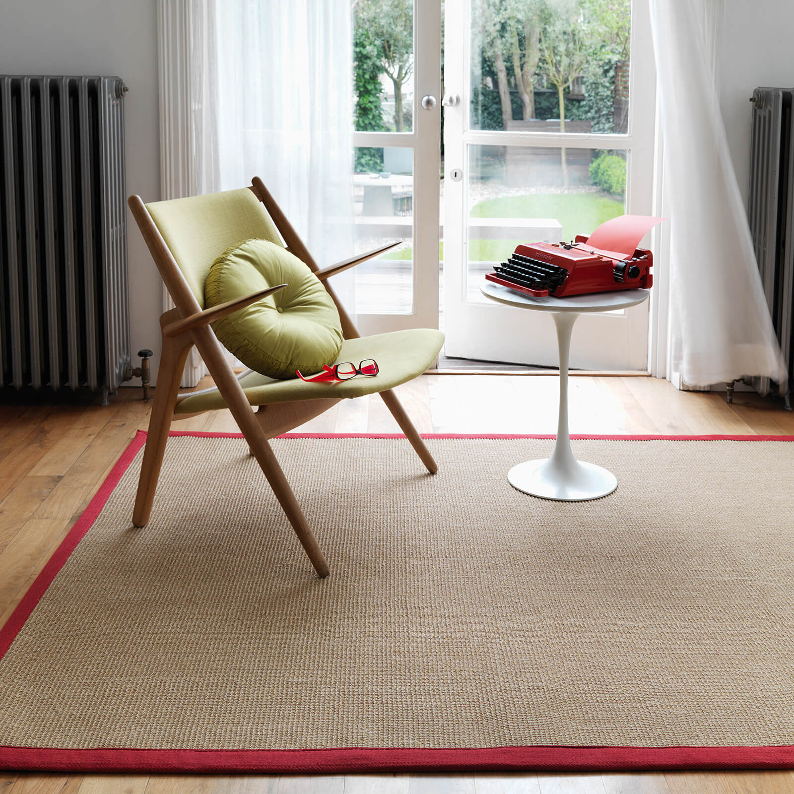 Asiatic Sisal Linen / Red Rug