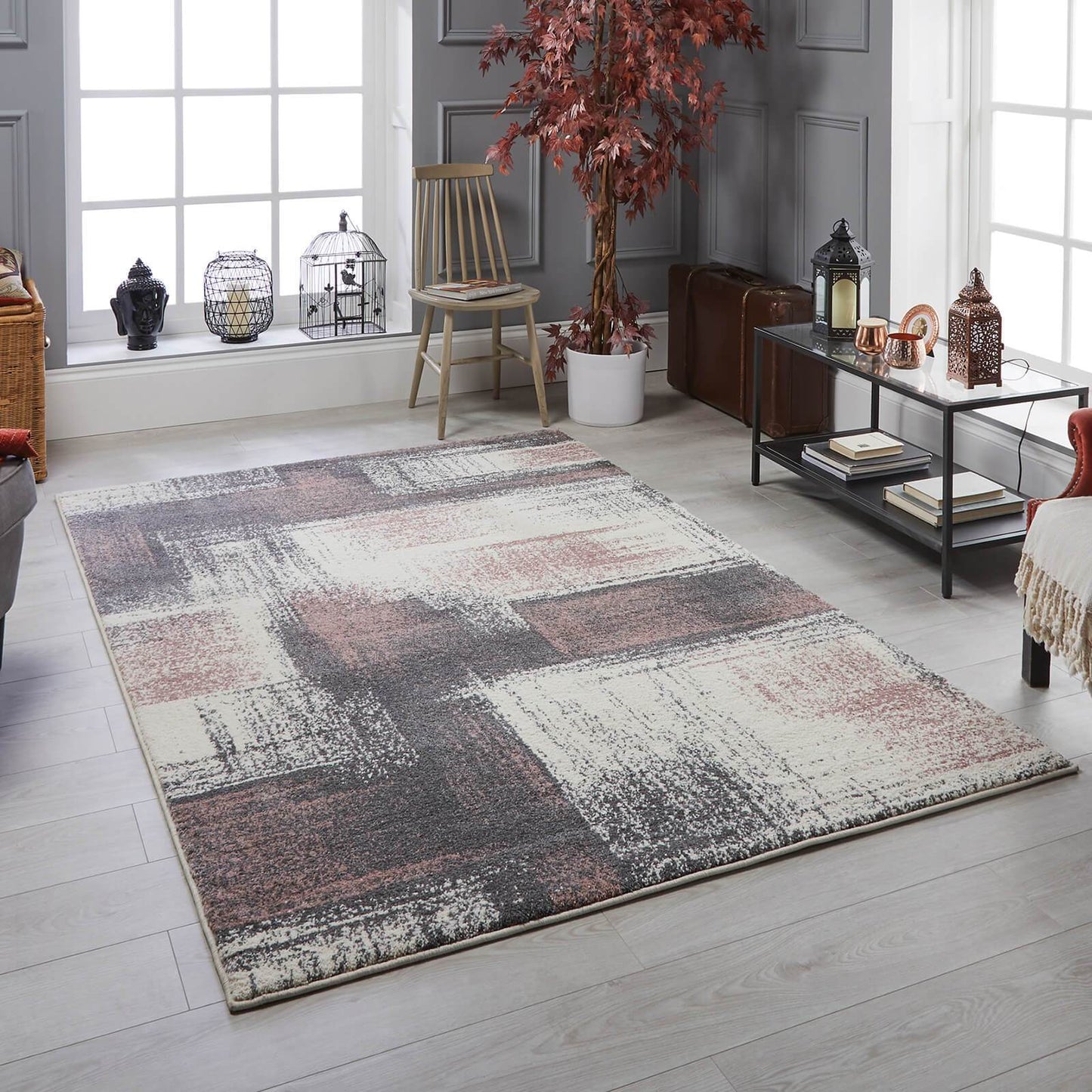 Oriental Weavers Sansa 2 S Grey / Pink Rug