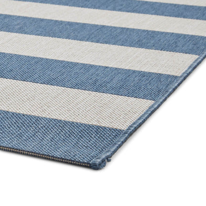 Think Rugs Santa Monica 48644 Blue / Light Beige Rug