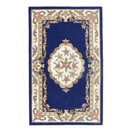 Shensi Navy Floral Traditional Rugs