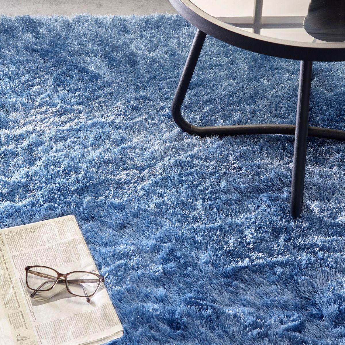 Origins Glamour Shimmer Denim Blue Rug