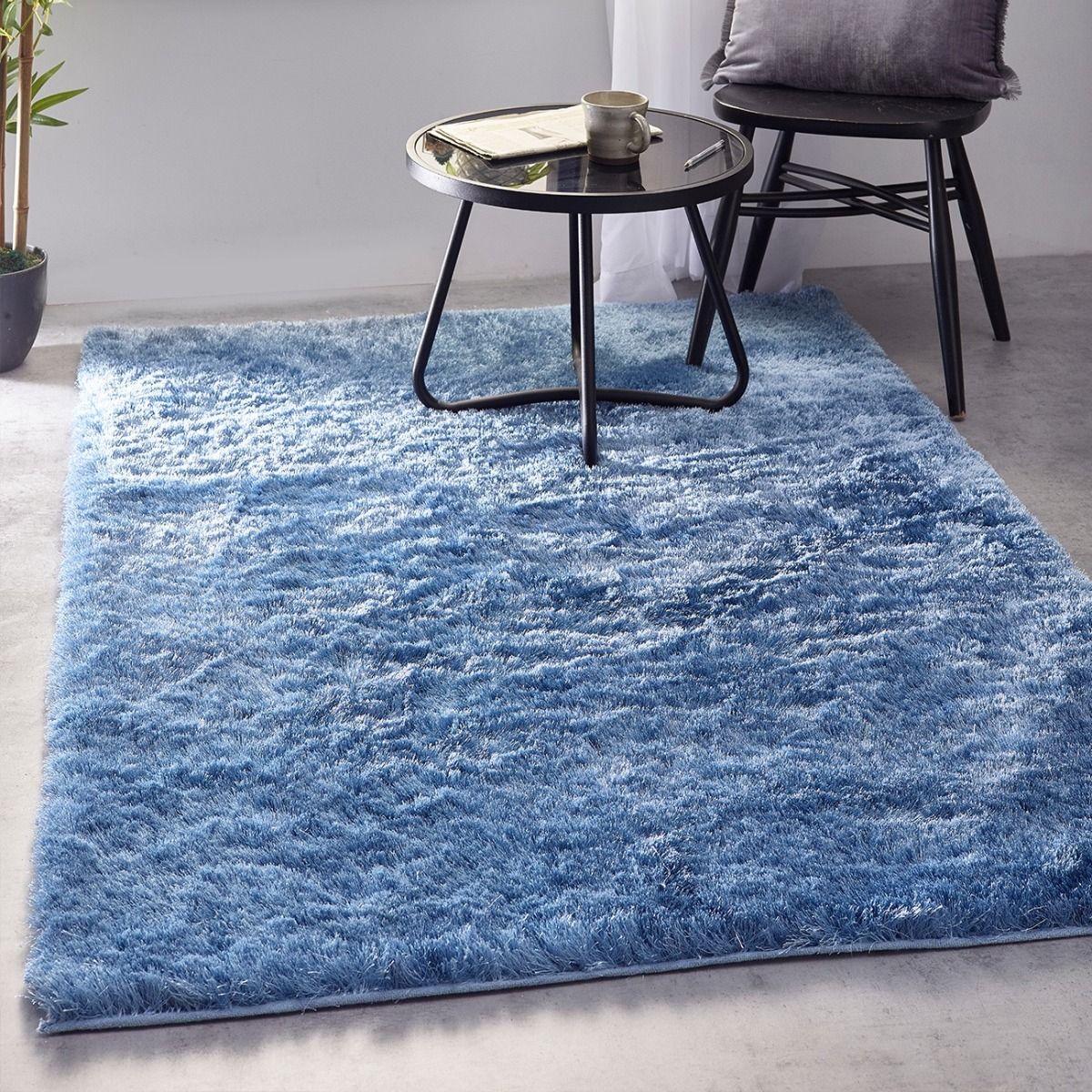 Origins Glamour Shimmer Denim Blue Rug