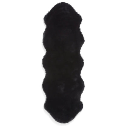 Super Teddy Black Double Sheepskin Rug - 060 x 180
