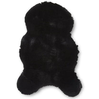 Super Teddy Black Single Sheepskin Rug - 060 x 090