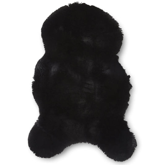 Super Teddy Black Single Sheepskin Rug - 060 x 090