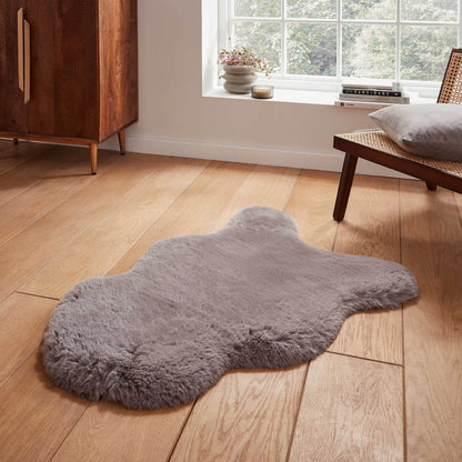 Super Teddy Grey Single Sheepskin Rug - 060 x 090