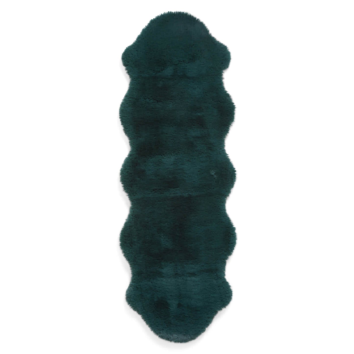 Super Teddy Jewel Green Double Sheepskin Rug - 060 x 180