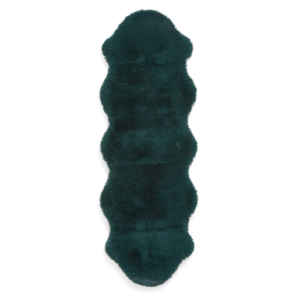 Super Teddy Jewel Green Double Sheepskin Rug - 060 x 180