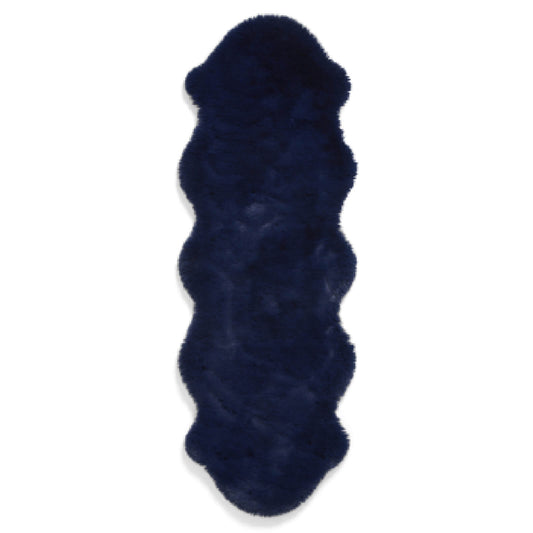 Super Teddy Navy Double Sheepskin Rug - 060 x 180