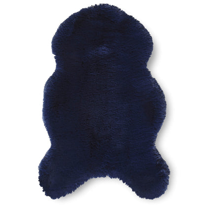 Super Teddy Navy Single Sheepskin Rug - 060 x 090